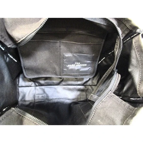 Marc Jacobs "THE TOTE BAG" Black Canvas Large 16" Purse - Picture 10 of 10